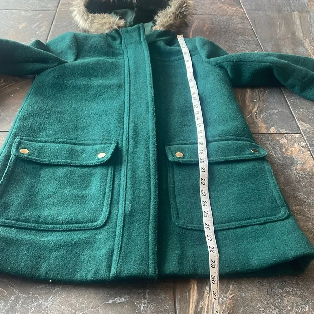 J.Crew Mercantile Vail Parka, hunters green, Size 2